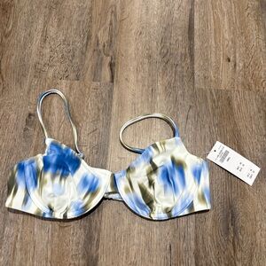 Blue and Green Tie-Dye Bikini Top Abercrombie & Fitch Small NEW
